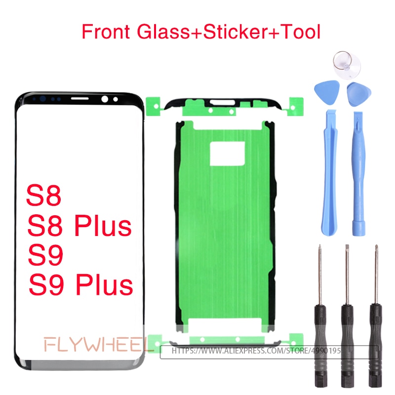 1Pcs Screen Touch Panel Vervanging Voor Samsung Galaxy S8 S9 S10 Plus G950F G960 G965 Voor Outer Glas Lens met Sticker + Gereedschap
