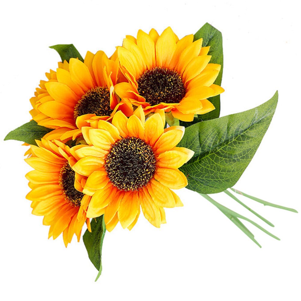 1 Bos Bruidsboeket Mooie Elegante Exquisite Kunstmatige Boeket Voor Wedding Zonnebloem Boeket Bruiloft Bruids Boeket