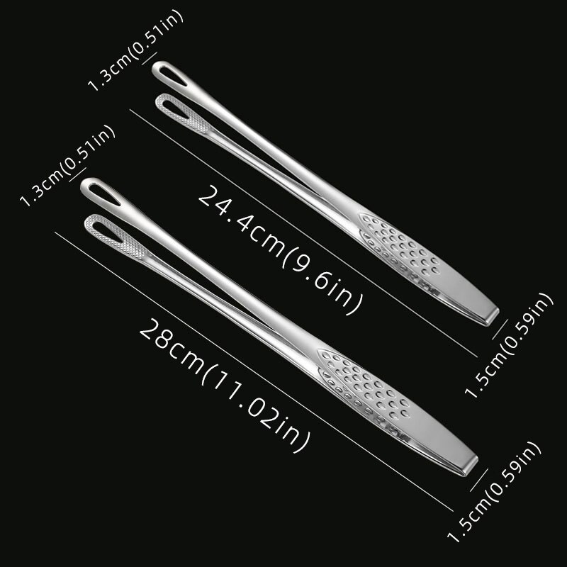 304 Stainless Steel Bbq Tongs Multifunction Resistant Non-Slip Outdoor Food Tongs For Bread Steak Kitchen Accessories Tools