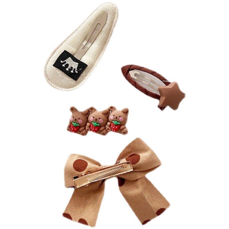 2022 4 Pcs Set Kids Zoete Boog Haarspelden Kawaii Boog Bloem Meisjes Haarspelden Meisje Haar Accessoires Kids Hoofddeksels