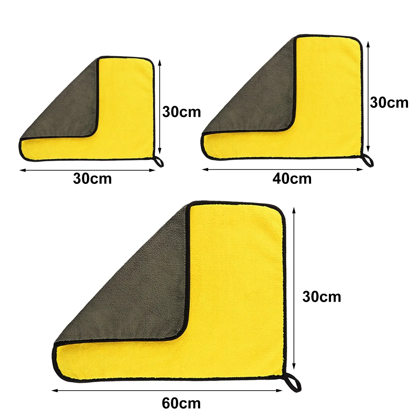Serviette de lavage de voiture en microfibre, 5/1 pièces, Double face, épaisse, chiffons de nettoyage de voiture, ménage, cuisine, fenêtres, miroirs, chiffons d'essuyage