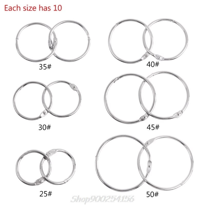 10 Stuks Metalen Bindmiddel Ring Losbladige Boek Bindmiddel Hoop Ring Multifunctionele Sleutelhanger Cirkel Boek Bindmiddel Hoepel Kantoor Binding Supply