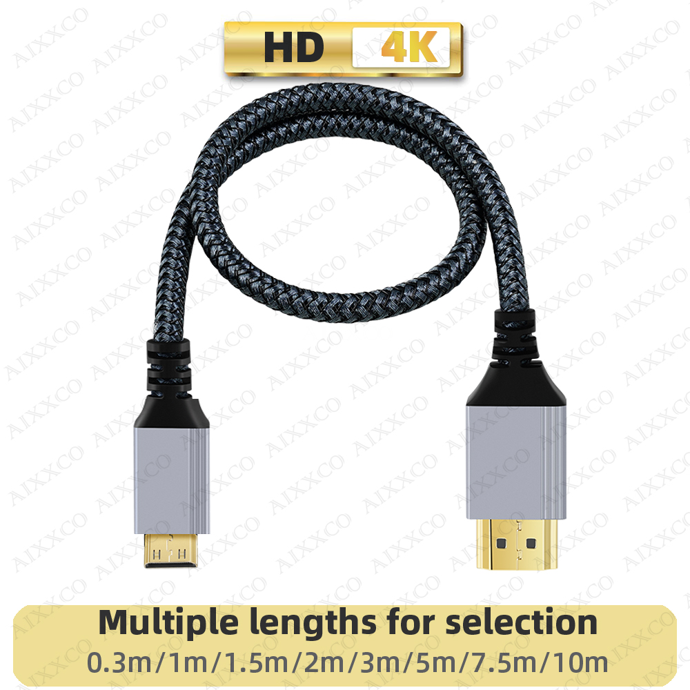 Szybki kabel Mini HDMI kompatybilny z HDMI 2.0 4K 60HZ 1080P 3D do tabletu kamera kamera wyświetlacz adapter kabla