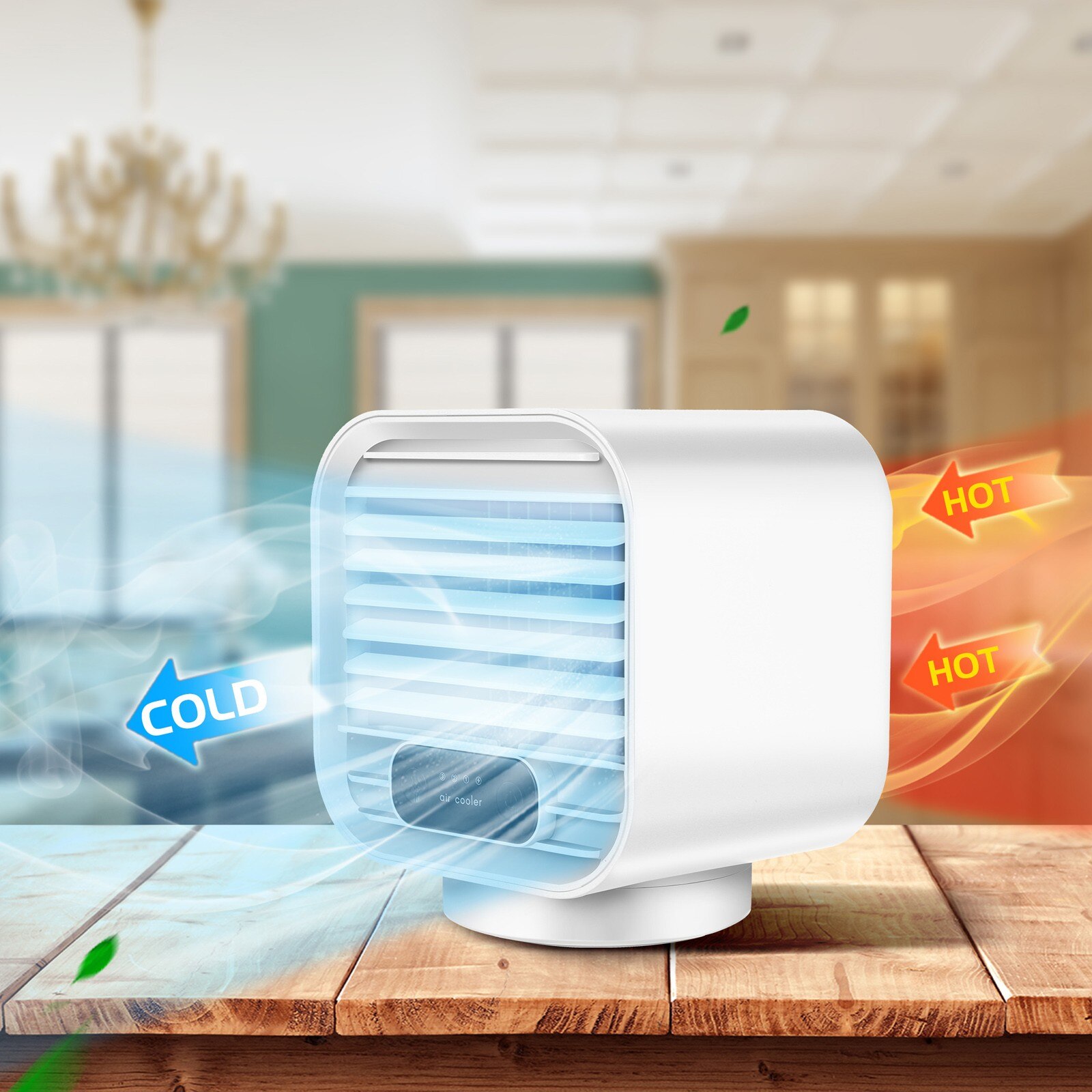 Draagbare Airconditioner Ventilator Oplaadbare Verdampingskoeling Fan 3 Speed Desktop Luchtbevochtiger Verneveling Air Cooler Voor Home Office
