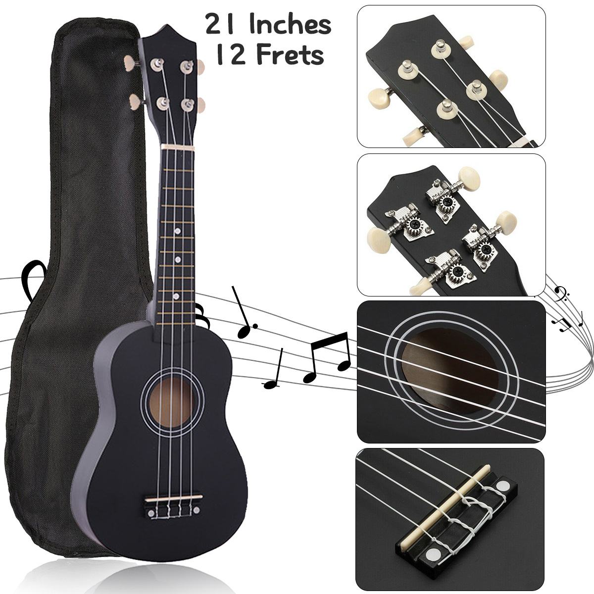 21 Inch Colorful Mahogany Soprano Ukulele Uke 4 Strings Hawaiian Guitar Guitarra Musica Instrument for Kids Music Beginner