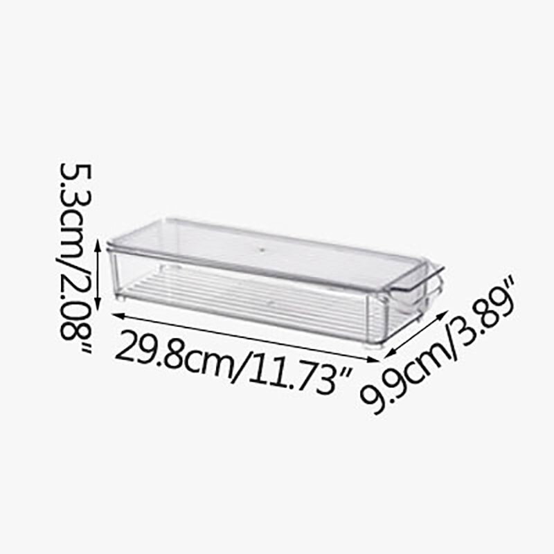 Large Square Container Storage Box Plastic Transparent Sealed Box Refrigerator Can Fruit Vegetable Storage Finishing: 1-S