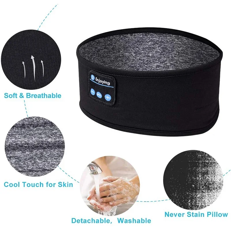 Fone Bluetooth écouteurs sport bandeau de couchage élastique sans fil casque musique masque pour les yeux sans fil Bluetooth casque bandeau