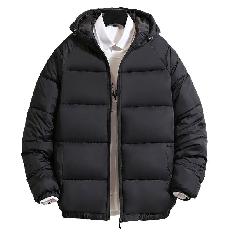 3xl menn vinter uformelt hette tykk vattert jakke glidelås slank menn og kvinner kåper menn parka yttertøy varm