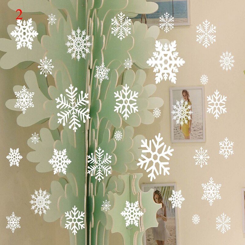 Pegatinas de Navidad de dibujos animados para escaparate de ventana, muñeco de nieve extraíble, de vidrio para decoración del hogar, pegatinas electrostáticas sin pegamento de PVC: 2