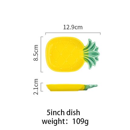 Mdzf hedelmä välipala ananas lautaset talousastiat lasten ruokailuvälineet jälkiruoka kulhot astiasto keittiötarvikkeet: 5 tuuman astia