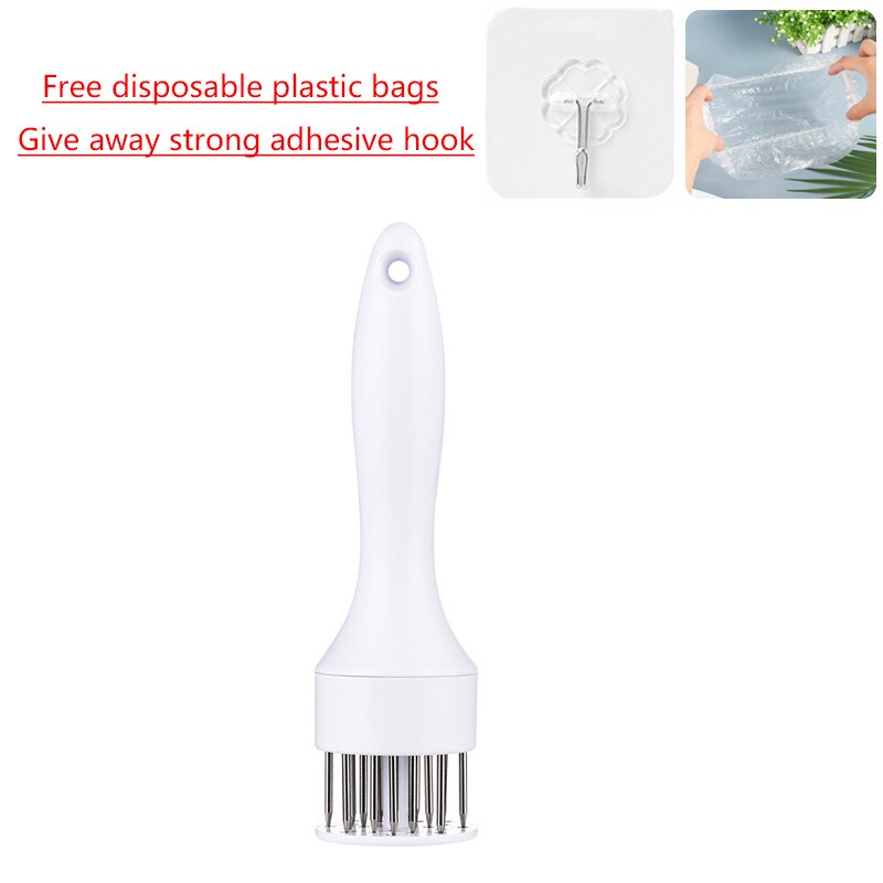 1 Stainless Steel Portable Hammer Needle/Steak Pork Chops Hole Barbecue Needle Hammer Kitchen Cooking Tools Accessories Gadgets: white