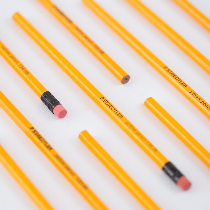 12 stücke STAEDTLER 134 Bleistift Mit Radiergummi Bleistifte Schule Schreibwaren Büro Liefert Zeichnung Skizze Bleistift Schüler Kunst Versorgung HB/2B