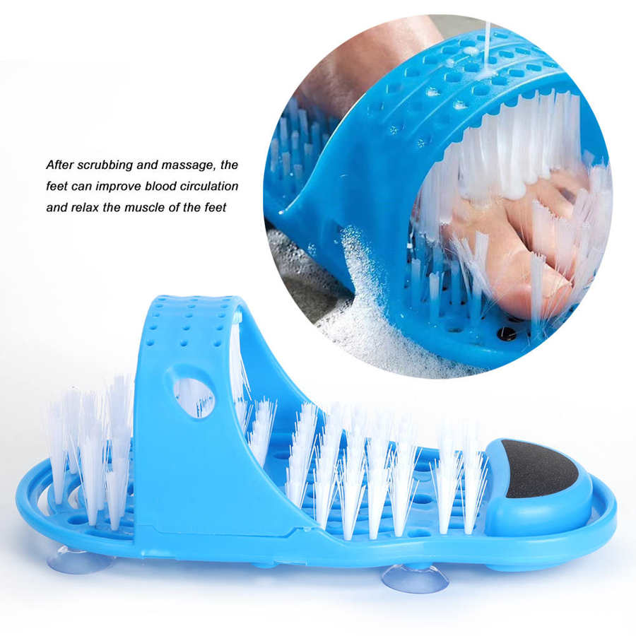 Bathroom Slipper Shower Bathroom Foot Massage Cleaning Slipper Feet Exfoliating Cleaner Suction Slippers Brush