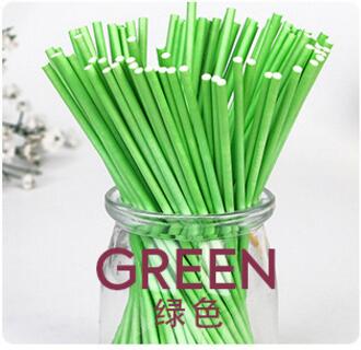 100 stk/lot godteri farget papir slikkepinner for cake pops candy popcake pinne 10*3.5cm hjemmebakst gyh