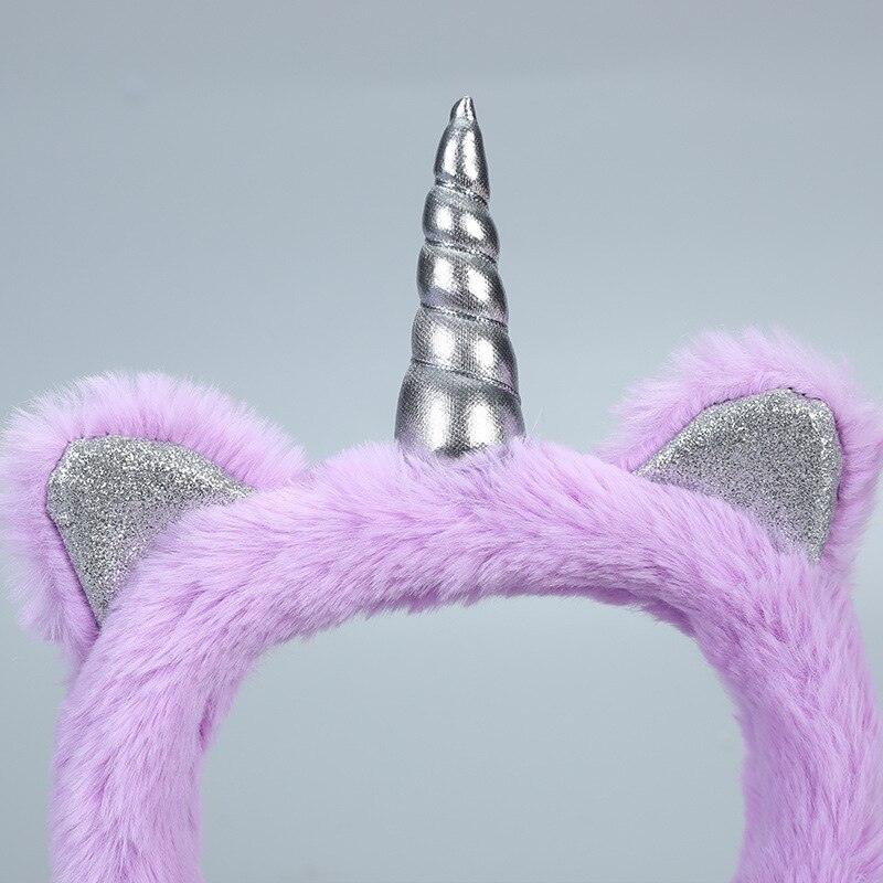 Caldo unicorno Cuffie per le Ragazze di Inverno Della Pelliccia Paraorecchie per Le Donne di Inverno Accessori Copertura dell'orecchio Scaldini Delle Donne Della fascia Di Natale