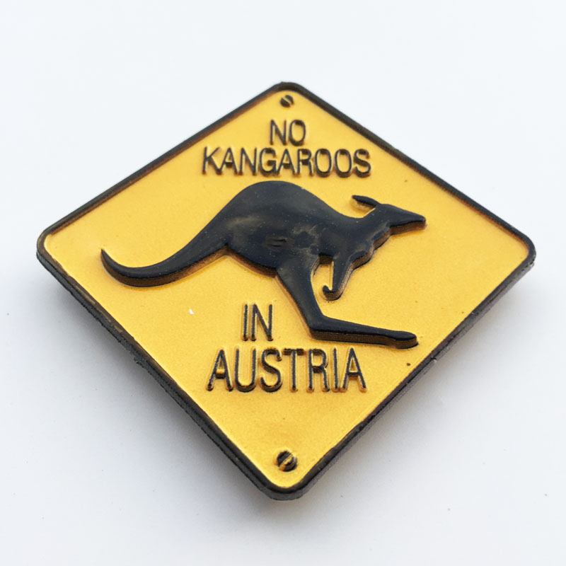 Australia travel commemorative crafts kangaroo street sign magnetic refrigerator stickers