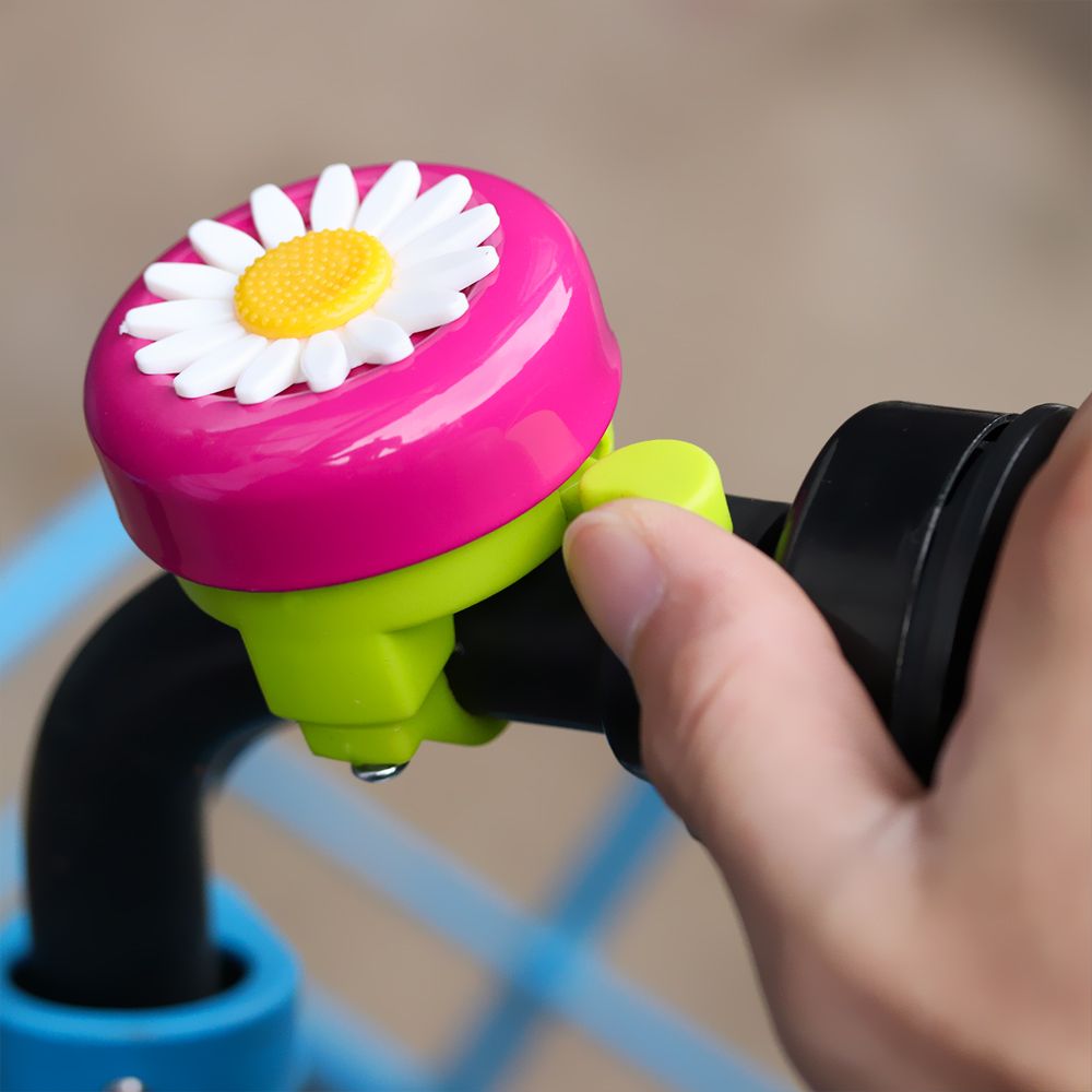 Timbre de bicicleta divertido para niños, bocina de bicicleta con flor de Margarita, anillo de Ciclismo de seguridad para niñas, Alarma para manillares, campana de bicicleta multicolor
