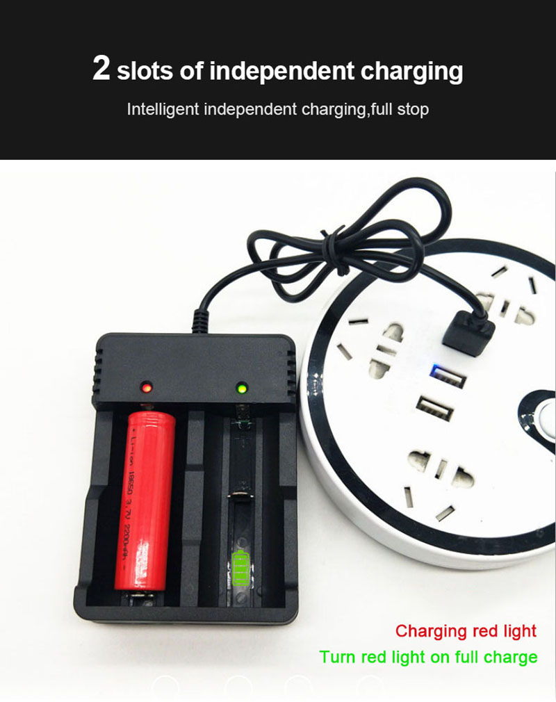 VOXLINK chargeur de batterie 2 slots USB recharge Intelligente 18650 26650 21700 14500 26500 22650 26700 Li-ion chargeur De Batterie Rechargeable