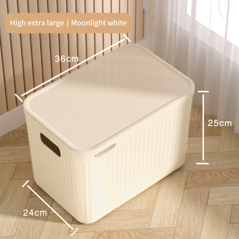 Home Wardrobe Clothes Organizer Plastic Toy Storage Boxes for Bedroom Cabinets Drawers Cosmetic Makeup Doll Accessory Container: Yellow