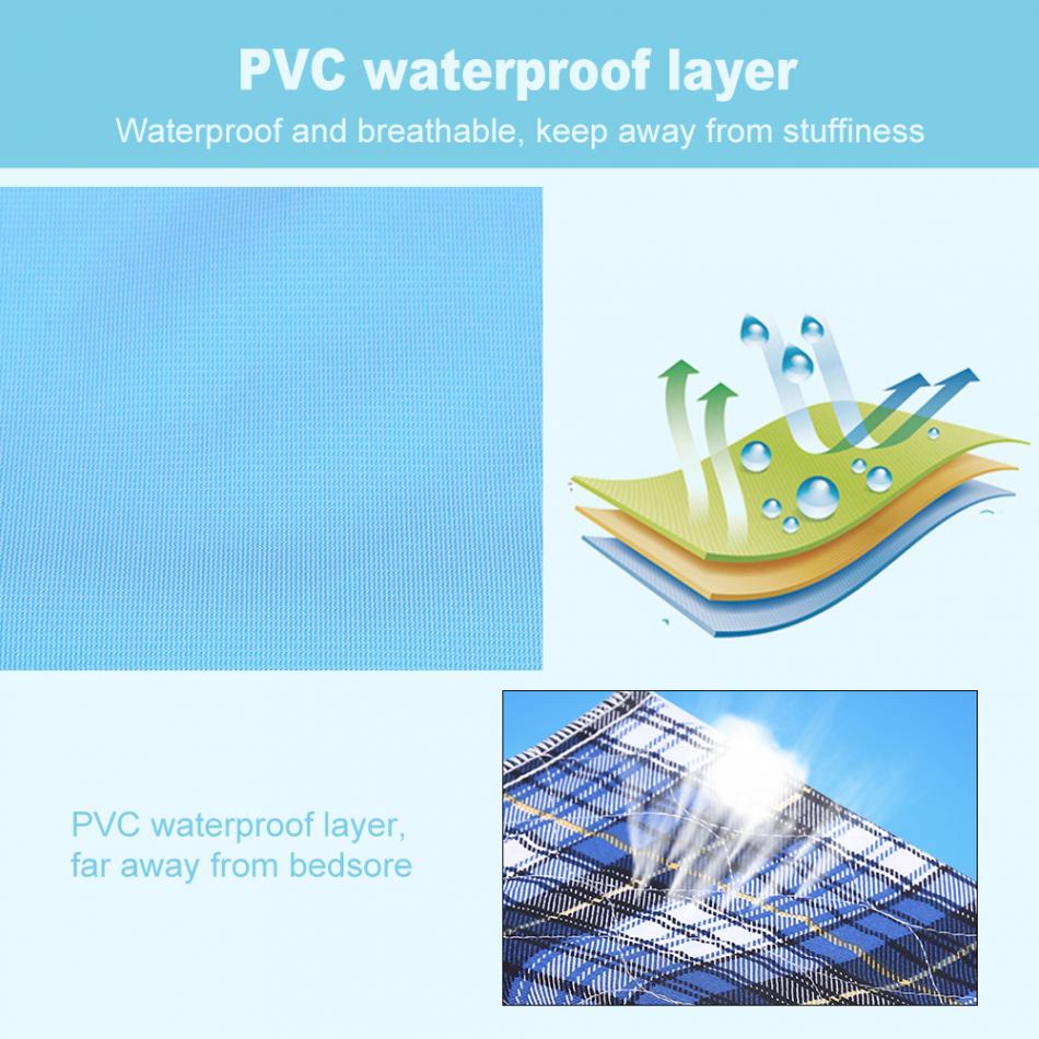 60 * 90cm återanvändbara bomullsinlägg för vuxna, tvättbara förtjockning blöjfoder flädertyg blöja 3 lager hälsoblöjinlägg