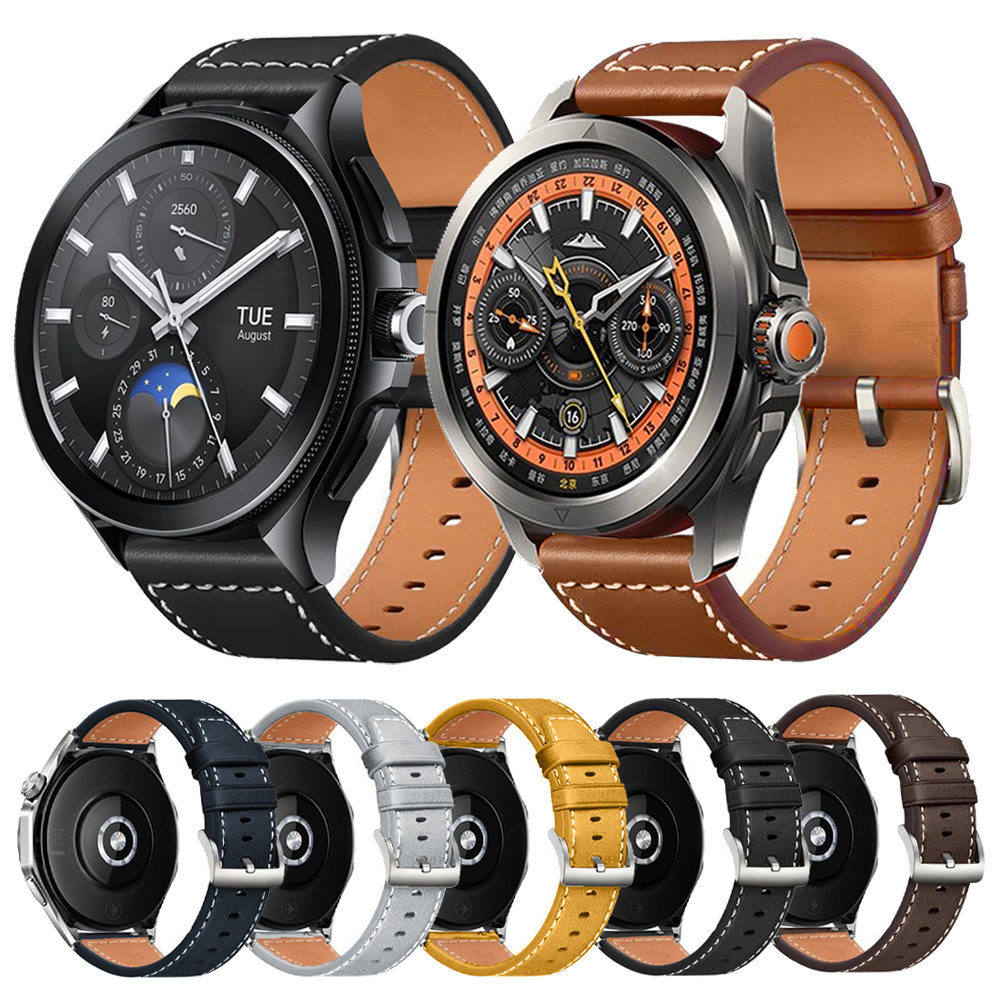 22mm Strap For Xiaomi Watch S4 Sport Watchband For Mi Watch Color 2/Watch 2 Pro/mi S1 Active S3 S2 Soft Leather Smartwatch Band