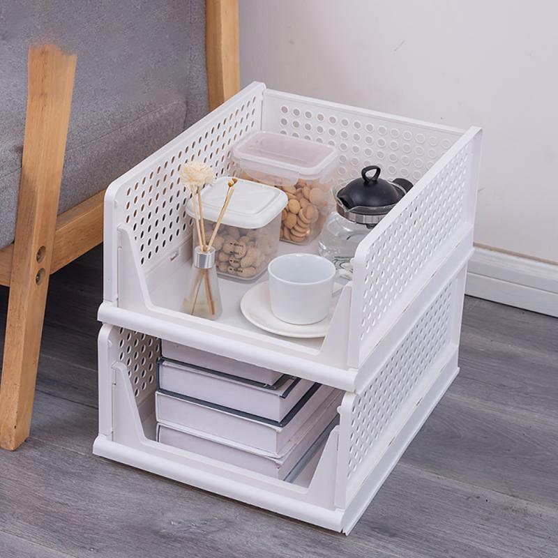 1PC Home Wardrobe Storage Box Closet Clothing Organizer Dorm Room Clothes Organization Layered Shelf Bedroom Cabinet Shelf Rack