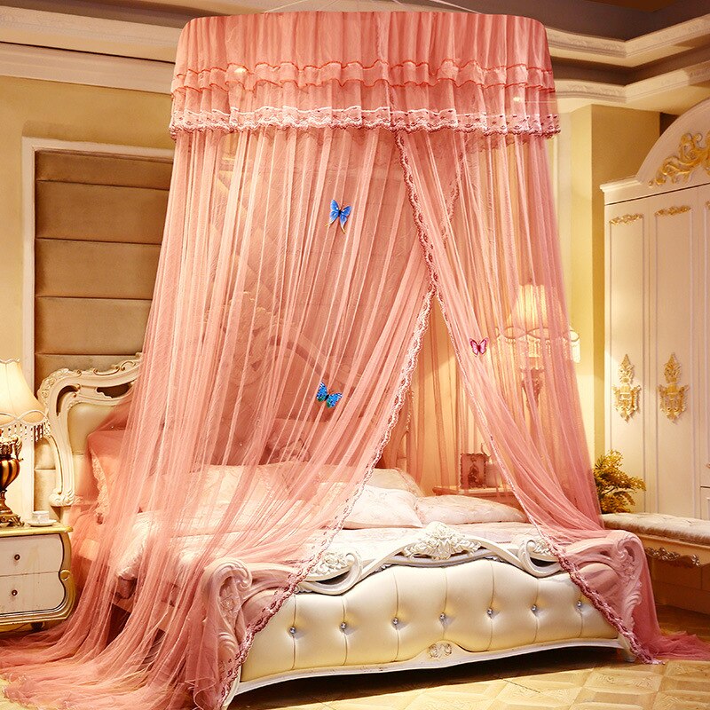 Rideau de plafond à moustiques suspendu | Manteau de lit princesse, moustiquaire sur pied rouge pour mariage, rideau couvre-lit pour décoration de maison: 1.2 Bean Paste