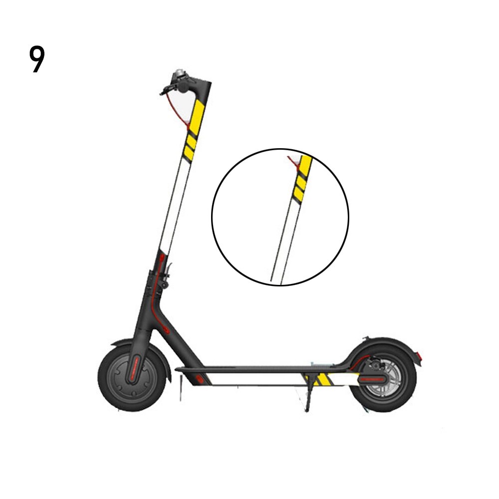1 Set 20 Colors Reflective Styling Stickers Xiaomi Mijia M365 Night Safety Decal Skateboard Warning Strip Electric Scooter Parts: 09