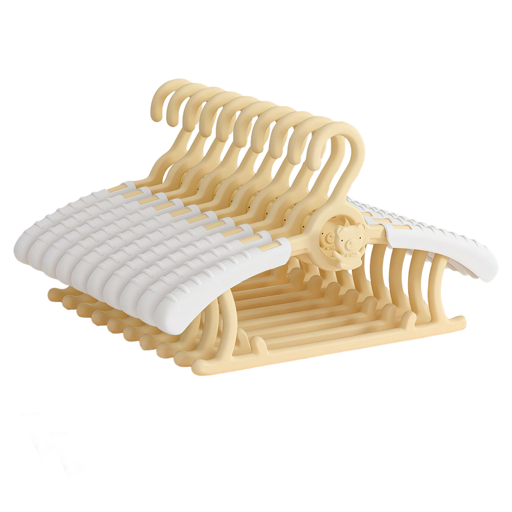 Colgador de ropa antideslizante para bebé, perchas de almacenamiento ajustables, organizador de ropa para niños, armario, abrigos para bebé, 10 Uds.