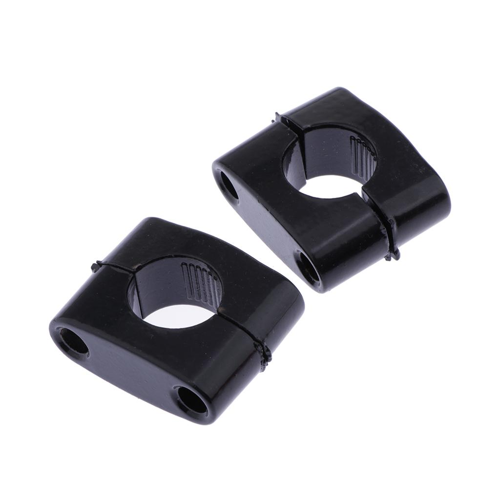 1 2mm Motorcycle Handlebar , Black Round Riser Inserts Motorcycle Bar Mount Clamps for Motorcycles ATV , Bike