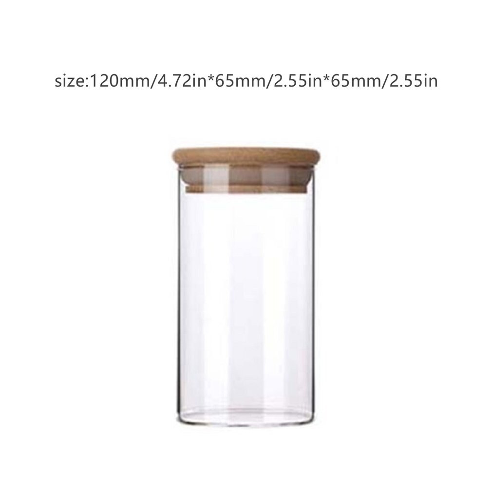 High Borosilicate Glass Airtight Jars Straight Tea Cans Dried Fruit Snacks Storage Bottles Candy Storage Jars: Multi
