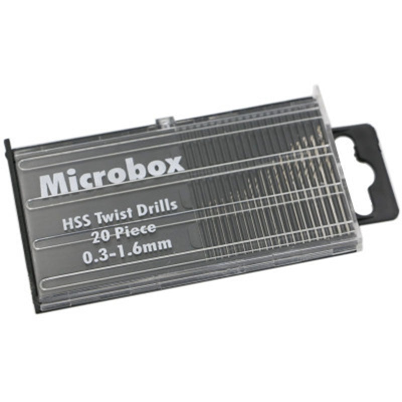 Minitaladro en miniatura HSS, juego de brocas helicoidales de 0,3mm-1,6mm, modelo artesanal con funda, herramienta de reparación, 20 Uds.