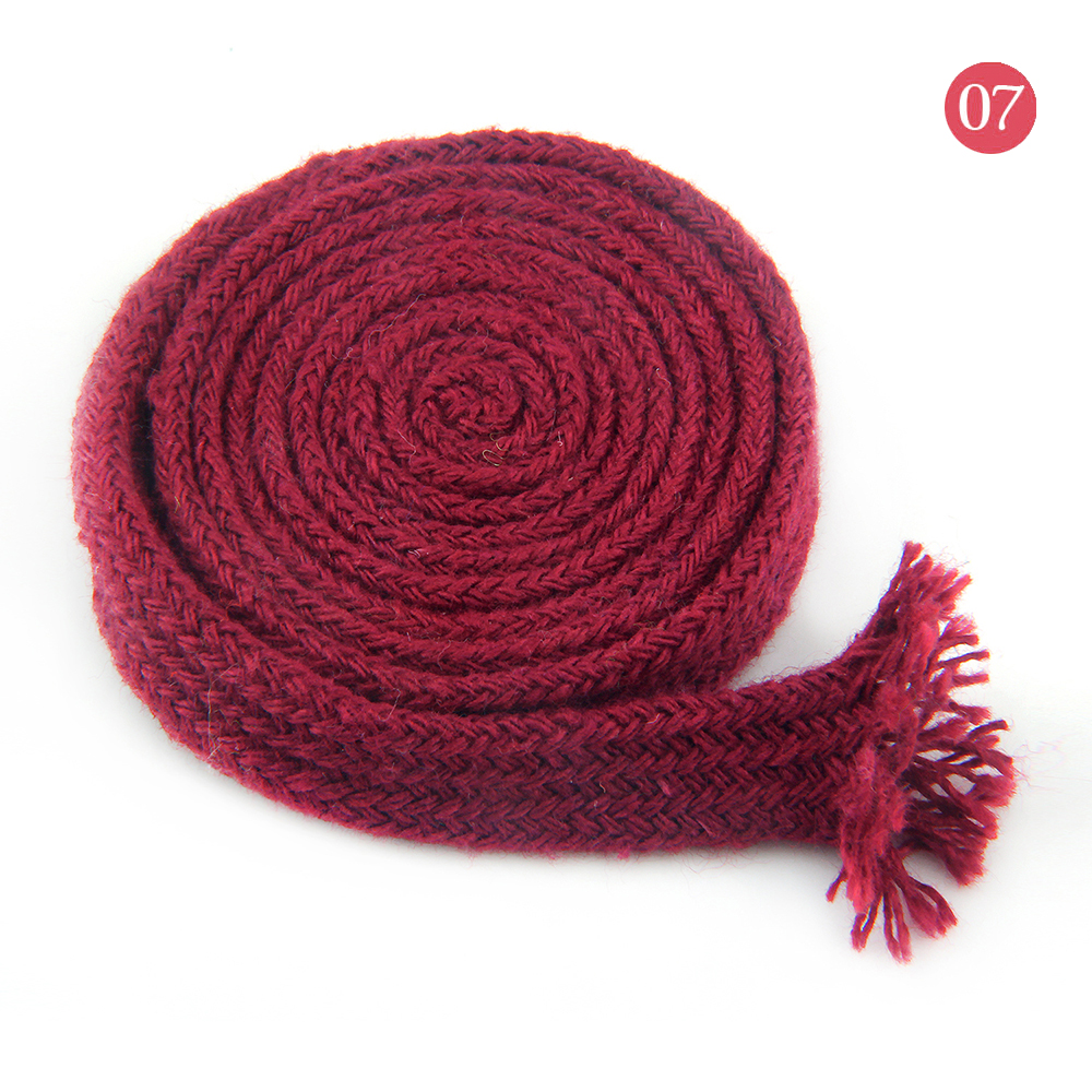 Cuerda de algodón de 10mm, cordón trenzado plano, tejido Multicolor para bolso, artesanía hecha a mano, costura textil para el hogar, 5 yardas: Latón envejecido