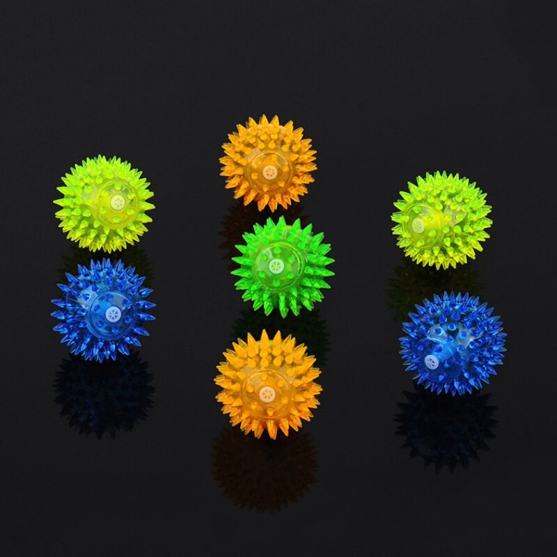 6.5CM Baby Kids Light-up Toy Volleyball Bouncing Sound Balls Luminous Toy For Children Flashing Party Random Color