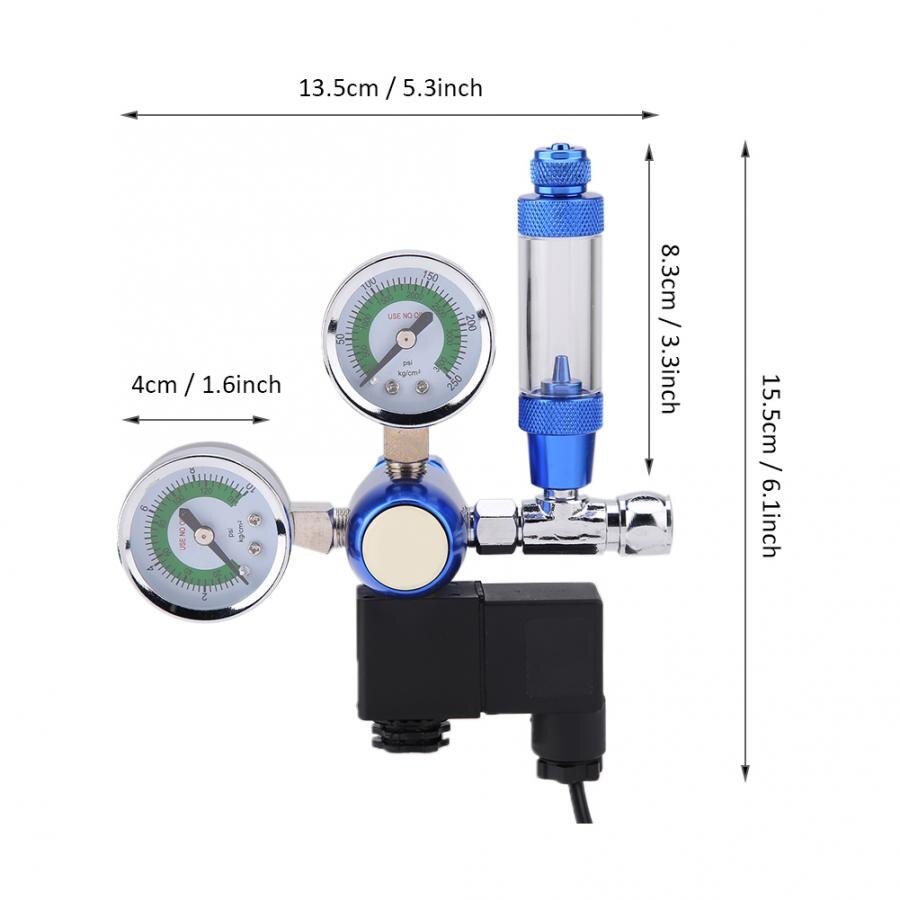 Aquarium DIY CO2 Generator System Kit 220V G5/8 Aquarium CO2 Regulator Check Valve Bubble Counter with Solenoid Co2 Valve: Default Title