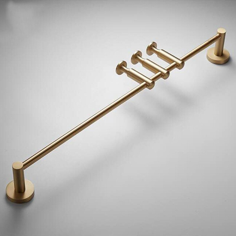 Solid Brass Coat Rack Free Adjustment, Wall Mount Coat Hooks with 3/5 Hooks for Hats, Scarves, Clothes Handbags WF109