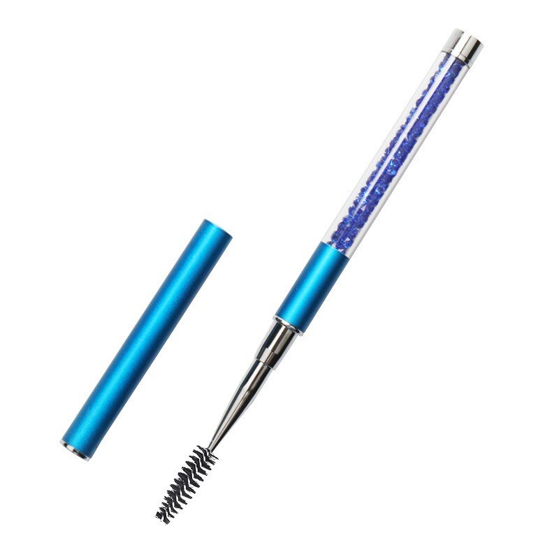 Eyelash Brush Reusable Spoolie Micro Eyebrow Lash Brush Extension Supplies Mascara Wand Applicator Makeup Lash Eyelash Brushes: Blue