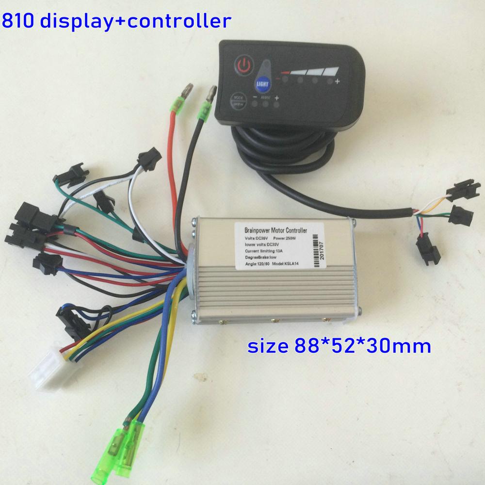 24v36v48v250w350w controller & led display control panel met 6 KM/H cruise & licht schakelaar knop elektrische fiets scooter deel