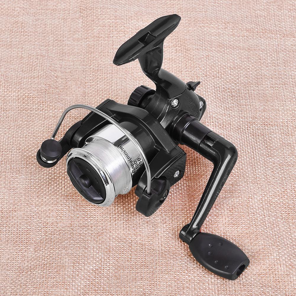 Mini caña de pescar telescópica portátil con mango de caña de pescar, plegable, con rueda de carrete, para pesca en ríos y lagos