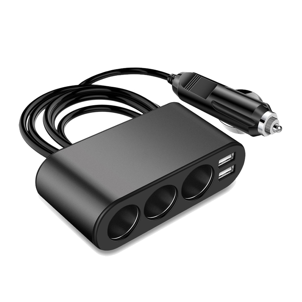 3 Way 120 W Sigarettenaansteker 3.1A Dual USB Car Charger Adapter Ondersteuning Smart Snel Opladen DC 12- 24 V