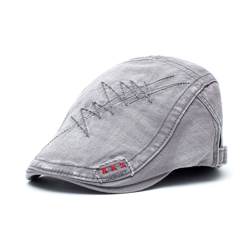 Tohuiyan Krantenverkoper Caps Voor Mannen Vintage Katoen Driver Cap Boina Eendenbek Hoeden Baker Jongen Caps Klassieke Baret Hoeden Mannelijke Platte cap: grey