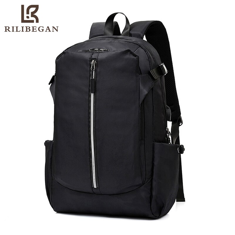 Casual Rugzak Schooltas Mannen Laptop Rugzak Mannen Reizen Zakelijke Rugzak Waterdicht Grote Capaciteit Usb Opladen Rugzak