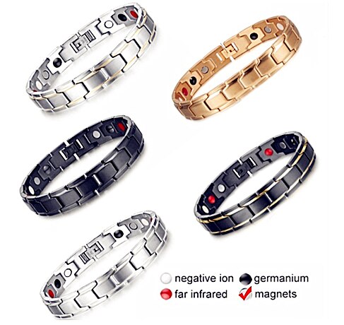 Bracelet magnétique sain torsadé de soins de santé thérapie de puissance femmes hommes Bracelet en acier titane hématite magnétique détachable