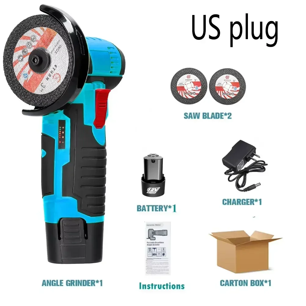 Mini Haakse Slijper Bosmaaier 12V Draadloze Kleine Polijstmachine Snijden Draagbare Polijstmachine Zaagblad Thuis DIY Power Tool: Goud