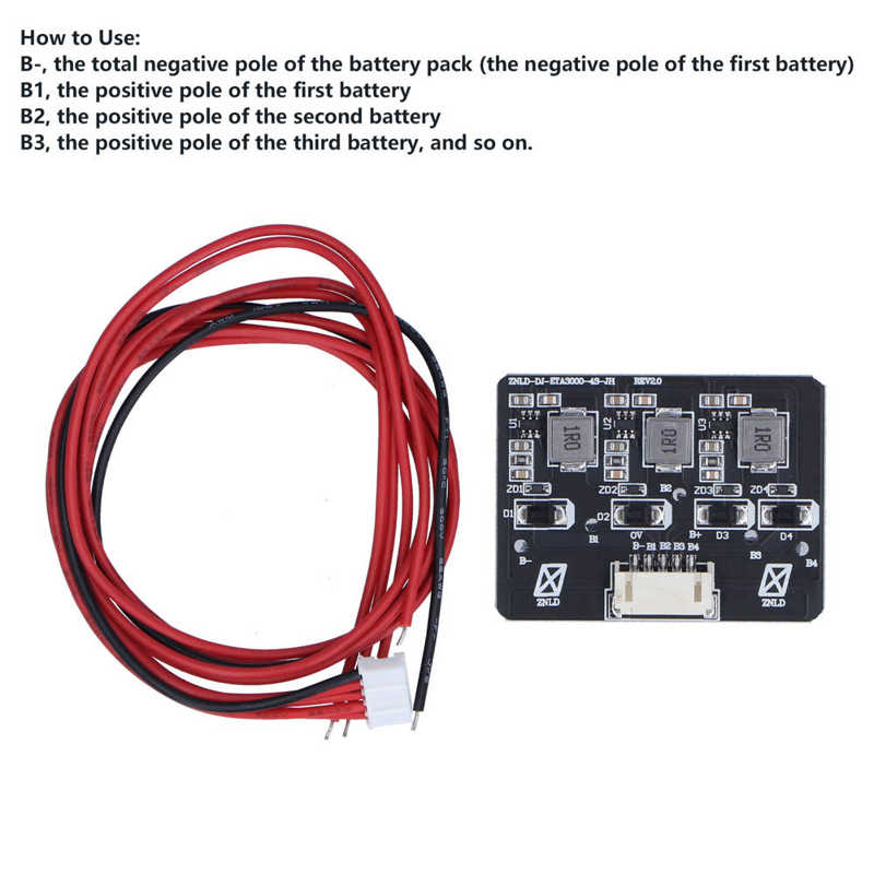 Li Ion Battery Energy Transfer Module Active Equalizer Balancer with Patch Cord Set for Ternary