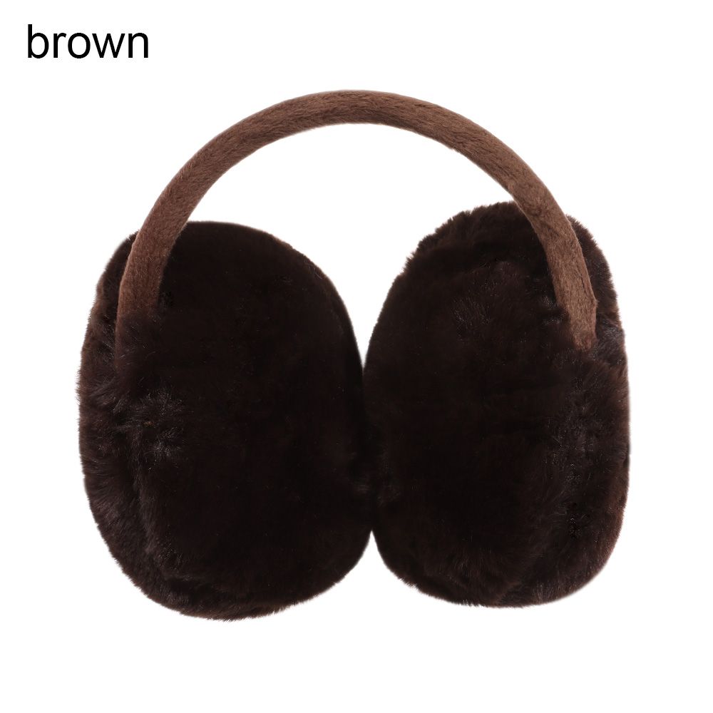 12 kolorów moda mężczyźni kobiety ciepłe nauszniki miękki pluszowy zagęścić ciepłe nauszniki nauszniki ochrona słuchu akcesoria zimowe: brown