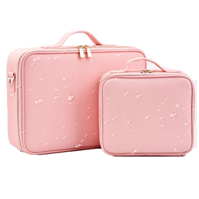 LHLYSGS PU Wasserdichte Kosmetische fallen Koffer Multi-stöckige Große Professionelle machen-hoch Tasche Frauen Schönheit Veranstalter Kosmetik Tasche