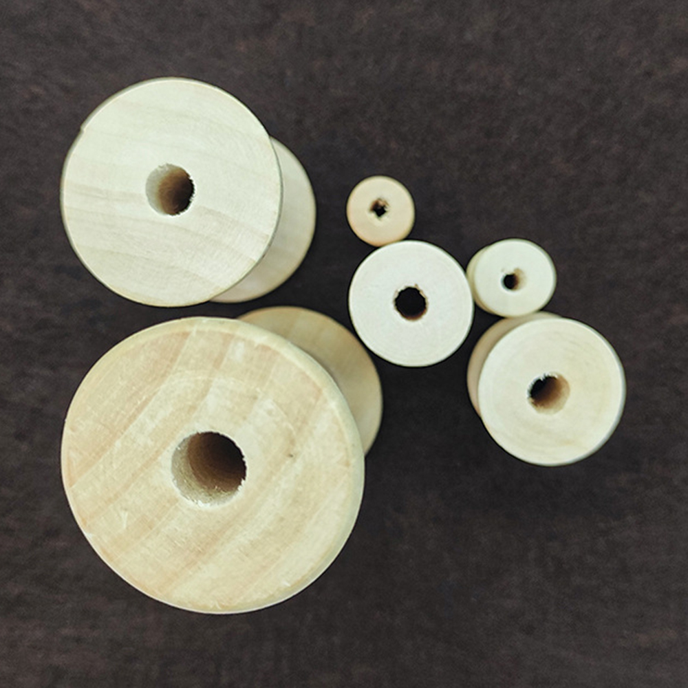 Bobinas de madera para manualidades, carretes de hilo vacíos para hilo, cintas de alambre, carrete, accesorios de costura, herramientas para manualidades de madera, 100/50/20/10/5 uds.