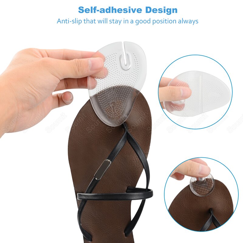 Plantillas de silicona para sandalias, chanclas antideslizantes para insertar zapatos, almohadilla para pie, carpeta, Pegatina autoadhesiva, almohadilla para dedos del pie, Verano