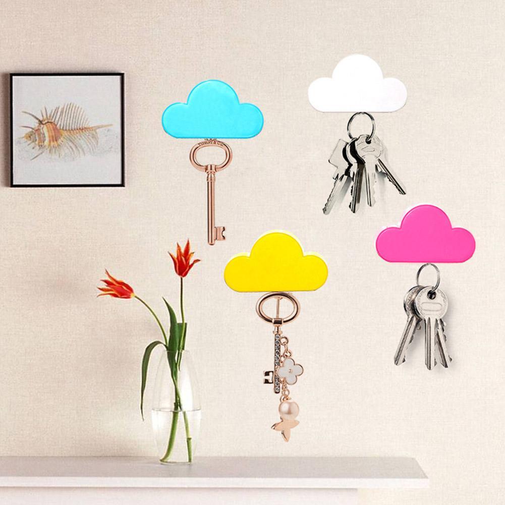 1Pc Leuke Cloud Vorm Magnetische Sleutel Haak Creatieve Huis Muur Hangers Holder Decor